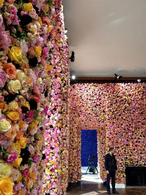 dior couture flower wall